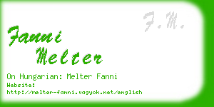 fanni melter business card